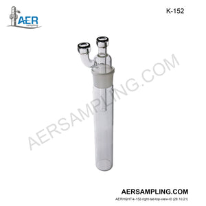 Aer Sampling product image K-152 short stem impinger kit viewed from right tail top