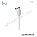 Aer Sampling product image K-173 plain impinger insert kit viewed from right tail top