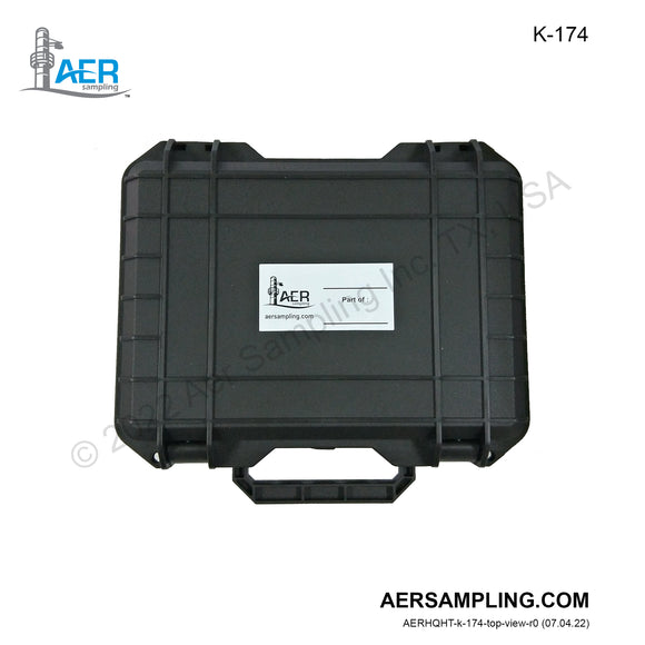 Aer Sampling product image K-174 empty critical orifice box viewed from top