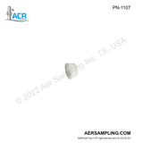 Aer Sampling product image PN-1107 1/4 inch PTFE Front Ferrule viewed from right tail top