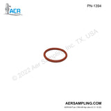  Aer Sampling product image PN-1394 Silicon Rubber O-ring for Thimble Filter Holder viewed from left top