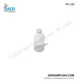 Aer Sampling product image PN-189 aspirator bottle viewed from left head top