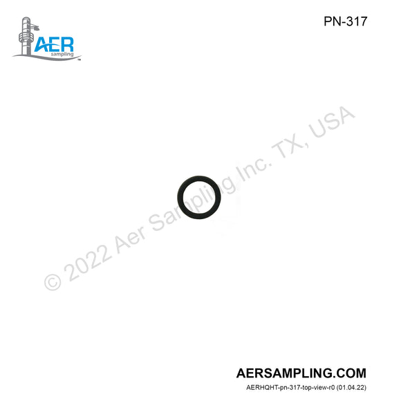 Aer Sampling product image PN-317 o ring for nozzles viewed from top