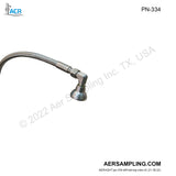 Aer Sampling product image PN-334 flexible unheated sampling line viewed from left tail top