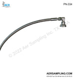 Aer Sampling product image PN-334 flexible unheated sampling line viewed from left tail top