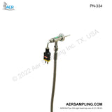 Aer Sampling product image PN-334 flexible unheated sampling line viewed from right head top