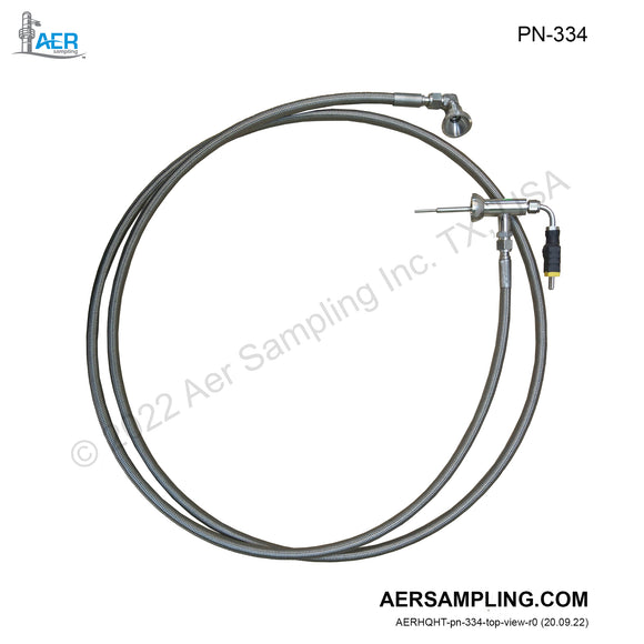 Aer Sampling product image PN-334 flexible unheated sampling line viewed from top