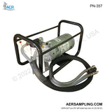 Aer Sampling product image PN-357 220-240V leak free stack testing pump assembly viewed from left head top