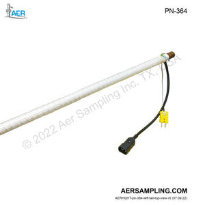 Aer Sampling product image PN-364 6ft 220-240V probe heater viewed from left tail top