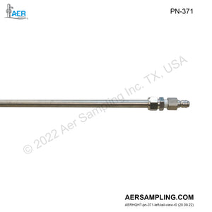 Aer Sampling product image PN-371 6ft sus probe liner type b assembly viewed from left tail