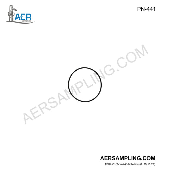Aer Sampling product image PN-441 o ring 3 inch filter support viewed from left