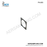 Aer Sampling product image PN-665 filter holder bracket 3-inch aluminum threaded viewed from left head top