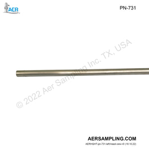 Aer Sampling product image PN-731 miniature probe with heater assembly viewed from left head