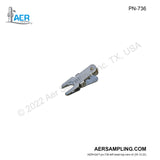 Aer Sampling product image PN-736 Size 12/5 Clamps viewed from left head top