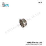 Aer Sampling product image PN-79 3/8 inches SUS Front Ferrule viewed from right tail top