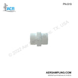 Aer Sampling product image PN-919 16 mm PTFE Body Straight Union viewed from left